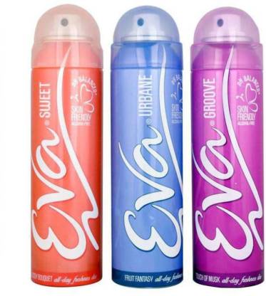 Leuk vinden Jongleren haspel Eva Sweet, Urbane & Groove all day Freshness Deo Perfume Body Spray - For  Women - Price in India, Buy Eva Sweet, Urbane & Groove all day Freshness Deo  Perfume Body Spray -