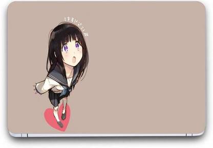 i-Birds Cute Girl Wallpaper Exclusive Laptop Skin Sticker Decal Wallpaper  (15 Inch x 10 Inch)
