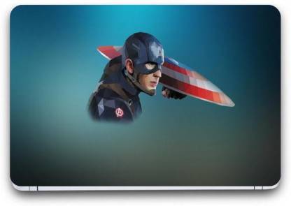 punix Captain America Exclusive Laptop Skin Sticker Decal Wallpaper (15  Inch x 10 Inch) 4183 Vinyl Laptop Decal  High Quality HD Printed Vinyl  Laptop Decal  Price in India - Buy
