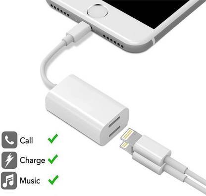 mv white mv white 2 in 1 dual universal lightning jack adapter supporting upto ios 12 or later for apple iphone 7 7 plus 8 8 plus iphone x xs iphone