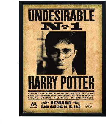 Official Licensed Harry Potter Undesirable  Old Paper Style Poster A3+  13 x 19 Frame Paper Print - Movies posters in India - Buy art, film,  design, movie, music, nature and educational