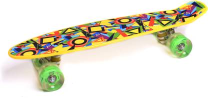IRIS Complete Cruiser with Colourful Light Up Wheels 6 inch x 22.8 inch Skateboard