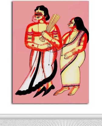 TAMATINA Tamatina Kalighat Canvas Painting - Bengali Couple - Traditional  Paintings Oil 23 inch x 17 inch Painting Price in India - Buy TAMATINA  Tamatina Kalighat Canvas Painting - Bengali Couple -
