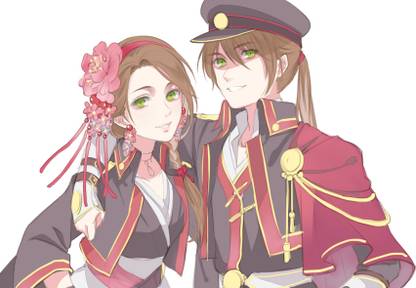 Anime Boy Headband Athah Anime Original Boy Girl Long Hair Ponytail Hat Braid Brown Hair Smile Green Eyes Soldier Flower Headband 13 19 Inches Wall Poster Matte Finish Paper Print Animation Cartoons Posters In inches wall poster matte finish paper