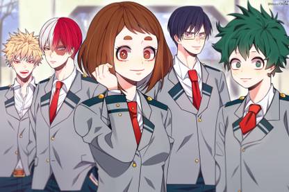 Iida X Uraraka Kids Athah Anime My Hero Academia Ochako Uraraka Izuku Midoriya Katsuki Bakugou Shouto Todoroki Tenya Iida 13 19 Inches Wall Poster Matte Finish Paper Print Animation Cartoons Posters In India Buy athah anime my hero academia ochako