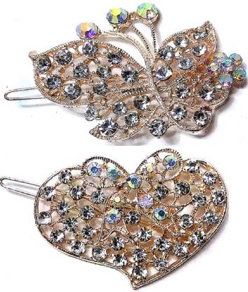 Proplady Partywear Collection Combo (Set of 2) Rhinestone Designer Hair  Clips/Wedding Hair Accessories/Hair Barrettes for Girls & Women Back Pin  Price in India - Buy Proplady Partywear Collection Combo (Set of 2)