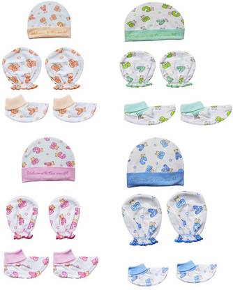 My New Born Supersoft Cotton Booty Mitten And Cap Combo For New Born Baby Boy And Baby Girl Buy Baby Care Combo In India Flipkart Com