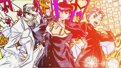 Athah Anime Jojo S Bizarre Adventure Jotaro Kujo Koichi Hirose Okuyasu Nijimura Josuke Higashikata 13 19 Inches Wall Poster Matte Finish Paper Print Animation Cartoons Posters In India Buy Art Film