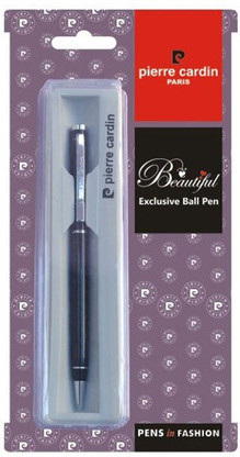 Details about   Pierre Cardin Cristal Black Chrome Ball Point Pen GT Blue Ink Crystal on Top New 
