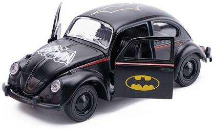1//32 Batman Design Beetle Metall Die Cast Modellauto Schwarz Spielzeug