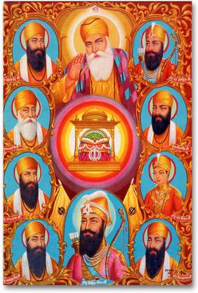 Wall Poster - 10 Holy Sikh Guru - Sikhism - HD Quality Religious Poster ...