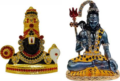 Fabzone Combo Of 2 God Tirupati Balaji Shiva Car Dashboard Idol Statue Decorative Spiritual Puja Vastu Religious Murti Pooja Gift Item Decorative Showpiece 8 Cm Price In India
