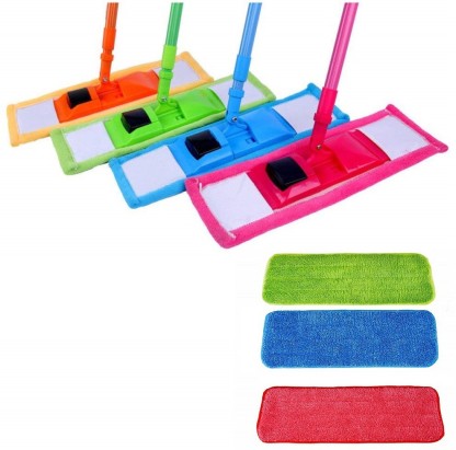 Replacement Cloth Flat Mop Microfiber Mop Head Floor Cleaner Dust Cleaning Pad 