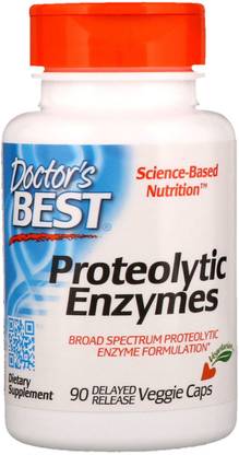 Doctor's Best Proteolytic Enzymes, 90 Delayed Release Veggie ...