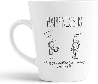 iKraft Coffee ConicalMug Cartoon Inspirational Quotes, Happy Moments Happiness is Making You Coffee just The-White Ceramic Coffee Mug Price in India - Buy iKraft Coffee ConicalMug Cartoon Inspirational Quotes, Happy Moments Happiness iKraft Coffee ConicalMug Cartoon Inspirational Quotes, Happy Moments Happiness is Making You Coffee just The-White Ceramic Coffee Mug Price in India - Buy iKraft Coffee ConicalMug Cartoon Inspirational Quotes, Happy Moments Happiness