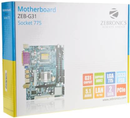 ZEBRONICS ZEB-G31 Motherboard, Socket 775 Motherboard