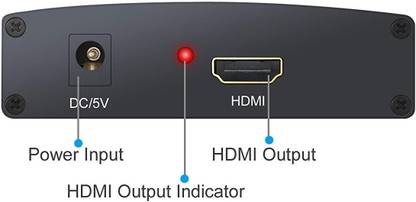 GVAAS  TV-out Cable Advanced VGA to HDMI AUDIO R/L , DC 5 Volt Adapter with audio converter box convert vhs to dvd 1080p