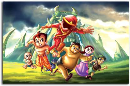 Cartoon Wall Poster - Chota Bheem - Large Size Poster - HD Quality - 36  inches x 24 inches (92 cms x 61 cms) Fine Art Print - Decorative posters in  India -