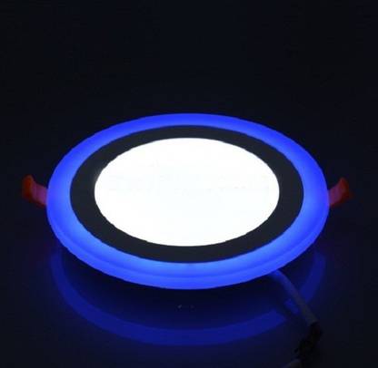 Homes Decor 12w Led Round Panel Light With Dual Lighting Blue White Recessed Ceiling Lamp In India - Circle Light On The Ceiling Homes Decor 12w Led Round Panel Light With Dual Lighting Blue White Recessed Ceiling Lamp In India - Circle Light On The Ceiling