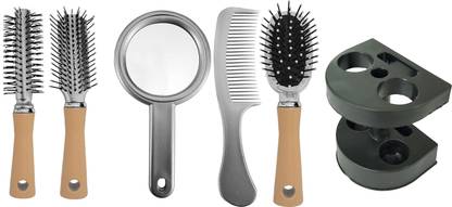 INAAYA Hair Brush And Comb Set For Home With Hand Mirror And Brush Holder for Dressing Table, 40 Grams Price in India - Buy INAAYA Hair Brush And Comb Set For Home INAAYA Hair Brush And Comb Set For Home With Hand Mirror And Brush Holder for Dressing Table, 40 Grams Price in India - Buy INAAYA Hair Brush And Comb Set For Home