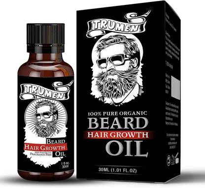 TruMen Beard Growth Oil For Thicker, Soft and Healthy Beard With 100% Natural Ingredients 30ml (1.01 fl.oz) Hair Oil