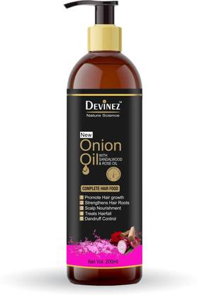 DEVINEZ Onion Hair Oil - Hair Food for Nourishing Hair Fall Treatment, Control Dandruff, Strengthen hair roots, healthy shine to hair - Price in India, Buy DEVINEZ Onion Hair Oil - Hair DEVINEZ Onion Hair Oil - Hair Food for Nourishing Hair Fall Treatment, Control Dandruff, Strengthen hair roots, healthy shine to hair - Price in India, Buy DEVINEZ Onion Hair Oil - Hair