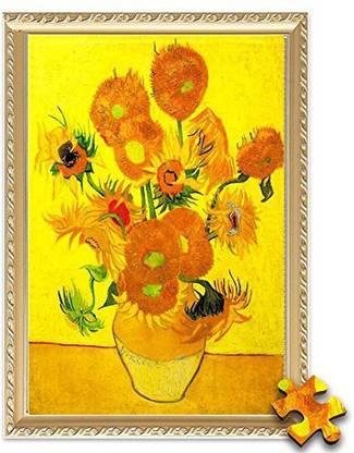 Genrc Jigsaw Puzzles 1000 Pieces Twelve Sunflowers By Van Gogh Artwork Art For Teen Adult Grown Up Puzzles Large Size Toy Educational Jigsaw Puzzles 1000 Pieces Twelve Sunflowers By Van Gogh