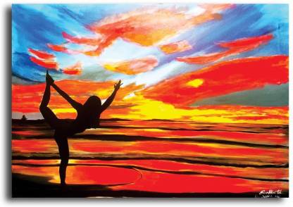 Yoga Painting on Canvas, Original Yoga Wall Art, Yoga Studio Decor, Yoga  Gift - Shop Kalpataru Art Studio Wall Décor - Pinkoi
