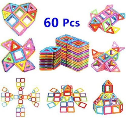 Banne Magnetic Blocks,113PCS Magnetic Building Blocks Tiles Educational Toy Set with Instruction Booklet and Storage Box for Kids 3 Year Old and Up 