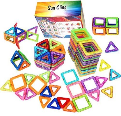 sunsoy 108 pcs Magnetic Building Sticks Block Toys Children Intelligence Learning Toys and Brain Training Set for Kids and Adults 