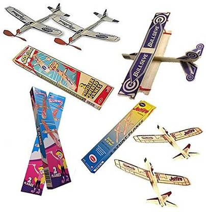 Guillow Jetfire Glider Balsa Wood Airplanes By S Bullseye Biplane Sky Streak Airplane Wind Up Rubber Band Powered Toys Bundle For Kids Jetfire Glider Balsa Wood Airplanes By S Bullseye