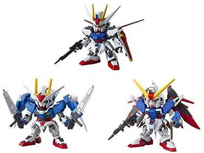 Genrc 3 Bandai Sd Ex Standard Gundam Action Figure Assembly Models Destiny Aile Strike And 008 00 Gundam 00 Japan Import 3 Bandai Sd Ex Standard Gundam Action Figure Assembly Models