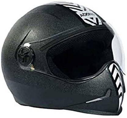Steelbird Adonis Dashing Full face Helmet with Silver Sticker Motorbike Helmet