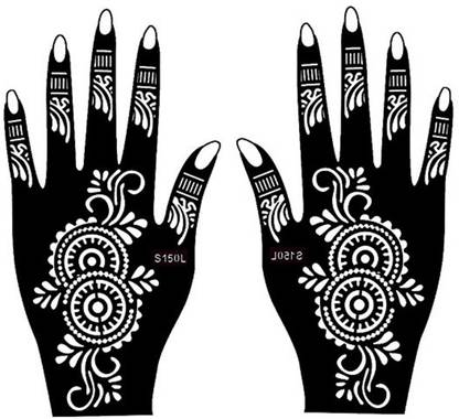 Ivana S Ivana S Henna Tattoo Stencil Set Of 2 Women Girls Hand Finger Body Paint Temporary Tattoo 25 Price In India Buy Ivana S Ivana S Henna Tattoo Stencil Set Of 2 Women Girls