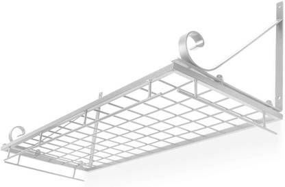 Indian Starline Wall Mounted Pots And Papot Holders Wall Shelves With 10 Hooks Kitchen Shelves Wall Mounted With 10 S Hooks White Utensil Kitchen Rack Price In India Buy Indian Starline Wall