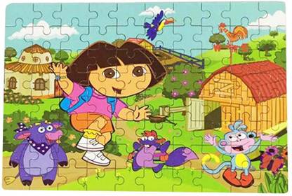 RVM Toys Fun Dora The Explorer 80 pieces Wooden Jigsaw Puzzle Multicolor Cartoon Puzzle for Kids cm x 16 cm - Fun Dora The Explorer 80 pieces Wooden Jigsaw Puzzle Multicolor RVM Toys Fun Dora The Explorer 80 pieces Wooden Jigsaw Puzzle Multicolor Cartoon Puzzle for Kids cm x 16 cm - Fun Dora The Explorer 80 pieces Wooden Jigsaw Puzzle Multicolor