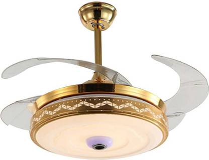 Sindoz Ceiling Fan With Speaker Bluetooth Enabled Color Changing Led Light Without Noise Remote Control Energy Saving 1330 Mm 4 Blade In India Color Changing Led Light, Led Ceiling Fan Light Not Working