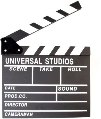 30x25cm Vintage TV Movie Film Clap Board Acrylique Directeur Conseil Outil Idéal pour La Décoration De La Maison Film Film Clap Board Rayé coloré 