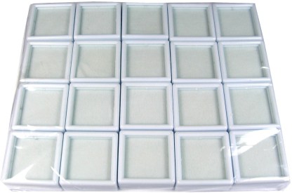 Diamonds 1000 Pcs 3 x 3 Cm  White Gem Display plastic box Storage for Gems