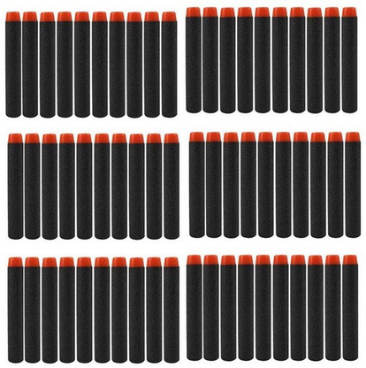 60 Pcs Black Bullet Foam Dart Bullets 