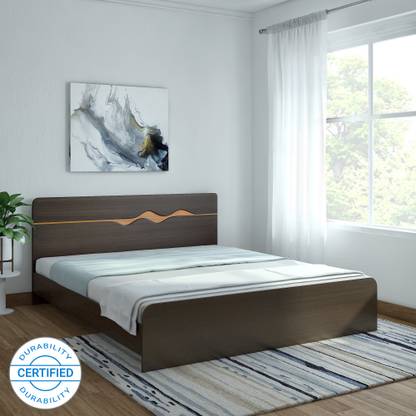 Hometown Swirl Without Box Storage Engineered Wood King Bed Price In India Buy Hometown Swirl Without Box Storage Engineered Wood King Bed Online At Flipkart Com