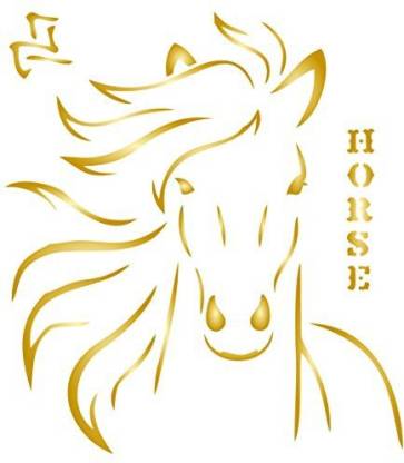 Generic Horse Head Stencil - 6 x  inch (M) - Reusable Animal Farm Wall  Kids Chinese Year