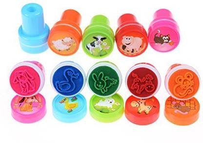 Yiphates 10Pcs Animal Self Inking Stamps Set Self Inking Stamps Toy Gifts for Kids Multicolor Plastic Farm Themed Stamps Arts Crafts & Pa - 10Pcs Animal Self Inking Stamps Set Self Inking Yiphates 10Pcs Animal Self Inking Stamps Set Self Inking Stamps Toy Gifts for Kids Multicolor Plastic Farm Themed Stamps Arts Crafts & Pa - 10Pcs Animal Self Inking Stamps Set Self Inking