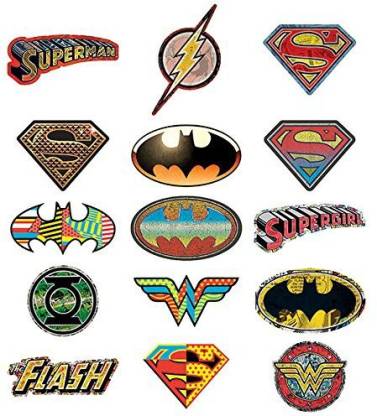 DC COMICS 15 DC Comic Logo Stickers - Set of 15 Batman, Superman, Wonder  Woman, Flash, Green Lantern Stickers - 15 DC Comic Logo Stickers - Set of  15 Batman, Superman, Wonder