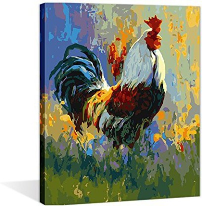 LB DIY Oil Painting for Adults Kids Paint By Number Kit Digital Oil Painting Crazy Donkey 16X20 Inches
