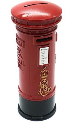 sharprepublic 15 Cm di Metallo UK London Street Red Mailbox Money Box Piggy Bank Souvenir Regalo 