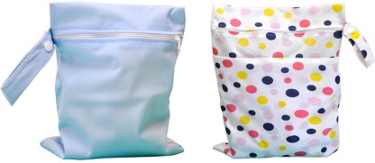 Diapers Moudou Ball Wet Dry Bag Waterproof Reusable Baby Cloth Diaper Wet Dry Organizer with Two Zippered Pockets for Travel Pool Dirty Gym Clothes Beach Stroller Wet Swimsuits 