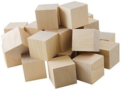 100 PCS 1 Unfinished Hardwood Blocks Alphabet Blocks Lulu Home Wooden Cubes Small Wooden Square Blocks for Crafts Number Cubes or Puzzles Making 