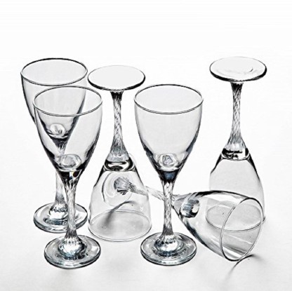 Set of 6 Aurora Premium Crystal Hand Cut Red Wine Glasses in Gift Packaging 
