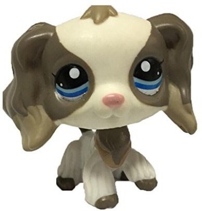 Littlest Pet Shop LPS Toys #2254 Blue Eyes Grey Cocker Spaniel Animals Figure 